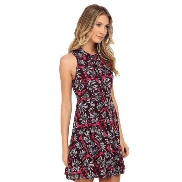 Rebecca Taylor Mystic Garden Sleeveless Silk Dress High Neck Floral Size Small - Picture 14 of 16